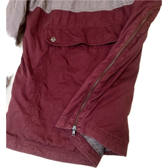 Dravus Men's Cotton Windbreaker Pouch Pocket Gorpcore Side Zip Hooded Size Large - Picture 2 of 12